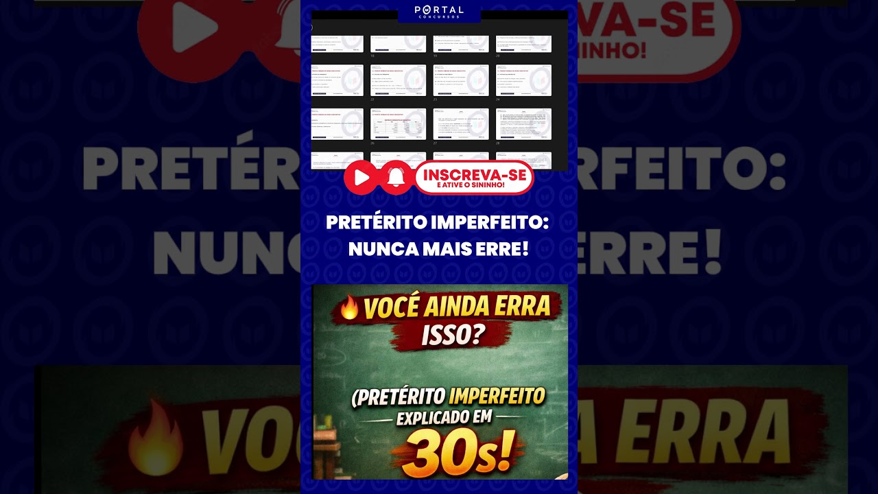 Pretérito Imperfeito: SEGREDO REVELADO!