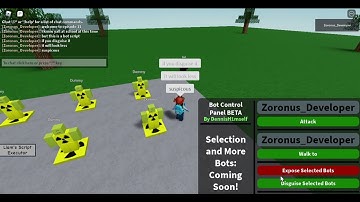 Roblox Script Showcase Episode 11.(Bot Control Gui)