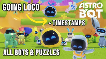 Astro Bot PS5 - Going Loco 100% - All Bots & Puzzles (with timestamps)