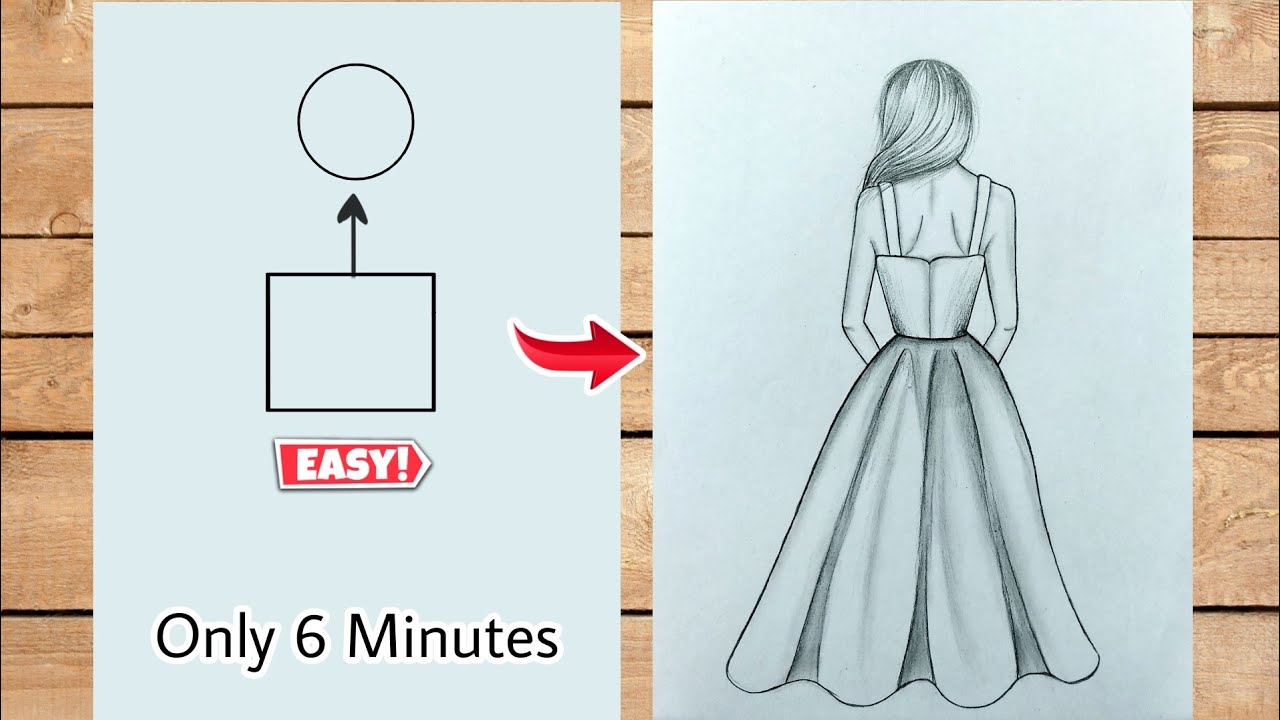 Girl Drawing Easy | Step By Step For Beginners | How To Draw A Girl ...