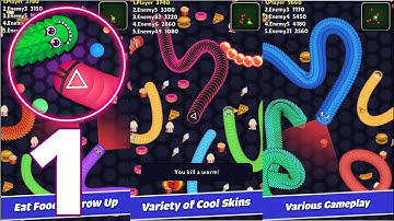 Worm io: Slither Snake Arena - Gameplay Walkthrough Part 1 - Tutorial (iOS, Android)