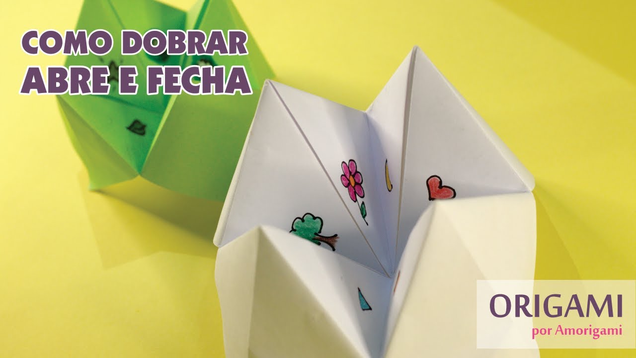 Como Dobrar Um Abre E Fecha De Origami Abrefecha