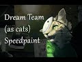 Dream Team Cats Speedpaint