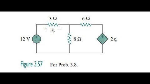 Solve Prob. 3.8 using mesh analysis.