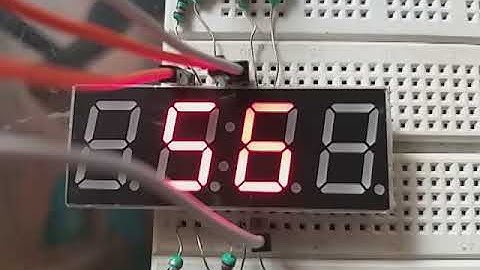 7 segment display(14 pins) 0 to 9 counter