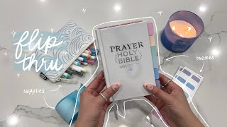 My New PRAYER BIBLE Flip Through | sharing my themes, supplies, and tips 🙏🤍