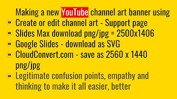 Making a YouTube Channel Art Banner using Google Slides and Cloud Convert