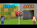 Minecraft ALEX vs. STEVE: SECRET DOOR in Minecraft!