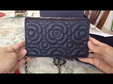 Chanel CAMELLIA WOC, Wallet on Chain Unboxing, caviar leather