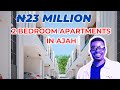 Inside a 23 million 145 thousand 2 bedroom apartments in ajah  glory city estate
