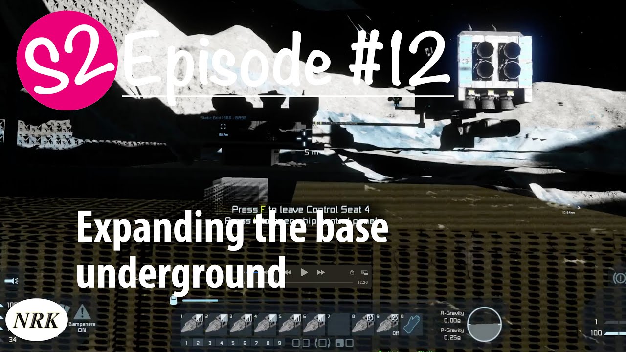 Space Engineers Season 2-12: Expanding The Base Underground - YouTube