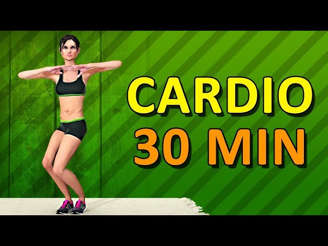 Cardio Workout At Home - 30 Min Aerobic Exercise class=