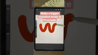 Make a big monoline brush in Procreate #procreatetips