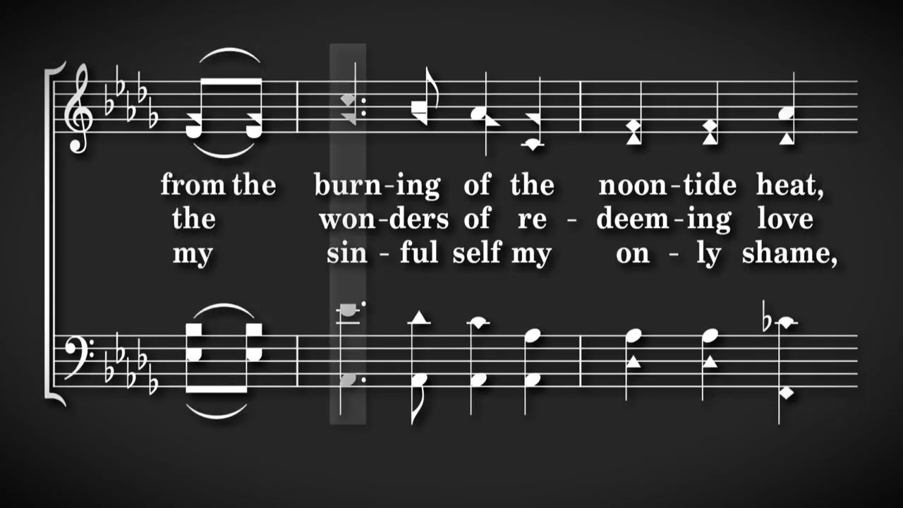 Beneath the Cross of Jesus | Animated SATB Sheet Music Accompaniment