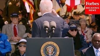 'It's The Highest Honor To Be Able To Salute You': Biden Honors Veterans At D-Day Event