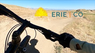 Mountain Biking the Erie Singletrack Trails at Sunset Open Space, Erie Colorado