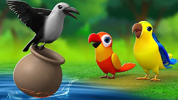 Chitti Chilakamma - Kaki Kaki Kadavala Kaki - Telugu Rhymes for Kids - 3D Parrot Songs for Children