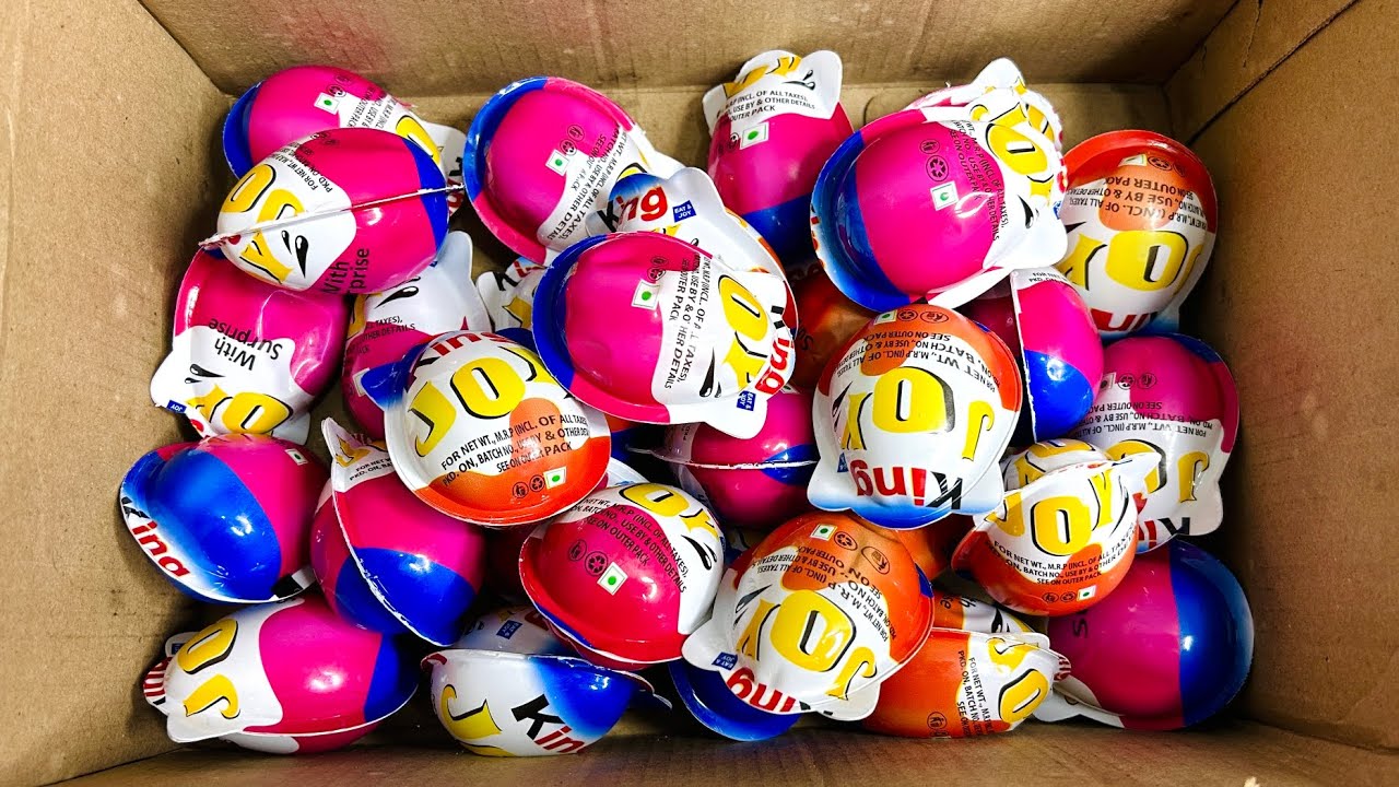 4 Kings Joy Eggs Unboxing ASMR With Free Gift Inside 