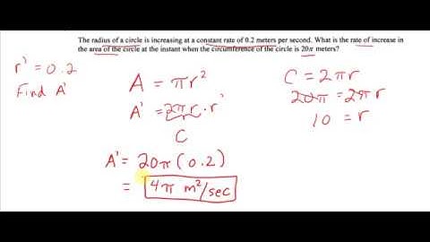 Related Rate circle 2