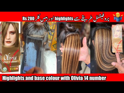 Olivia hair colour Base colour and highlights// Olivia HairColor honest review at home /#highlights