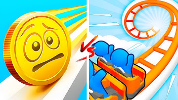 Coin Rush VS Runner Coaster 💰⚡ All Levels Max Update Walkthrough Mobile NEW Gameplay QG3N