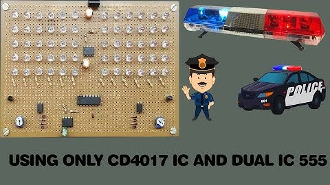 HOW TO MAKE REALISTIC POLICE 🚨 LIGHT FLASHER [USING ONLY CD4017 IC AND DUAL IC 555]