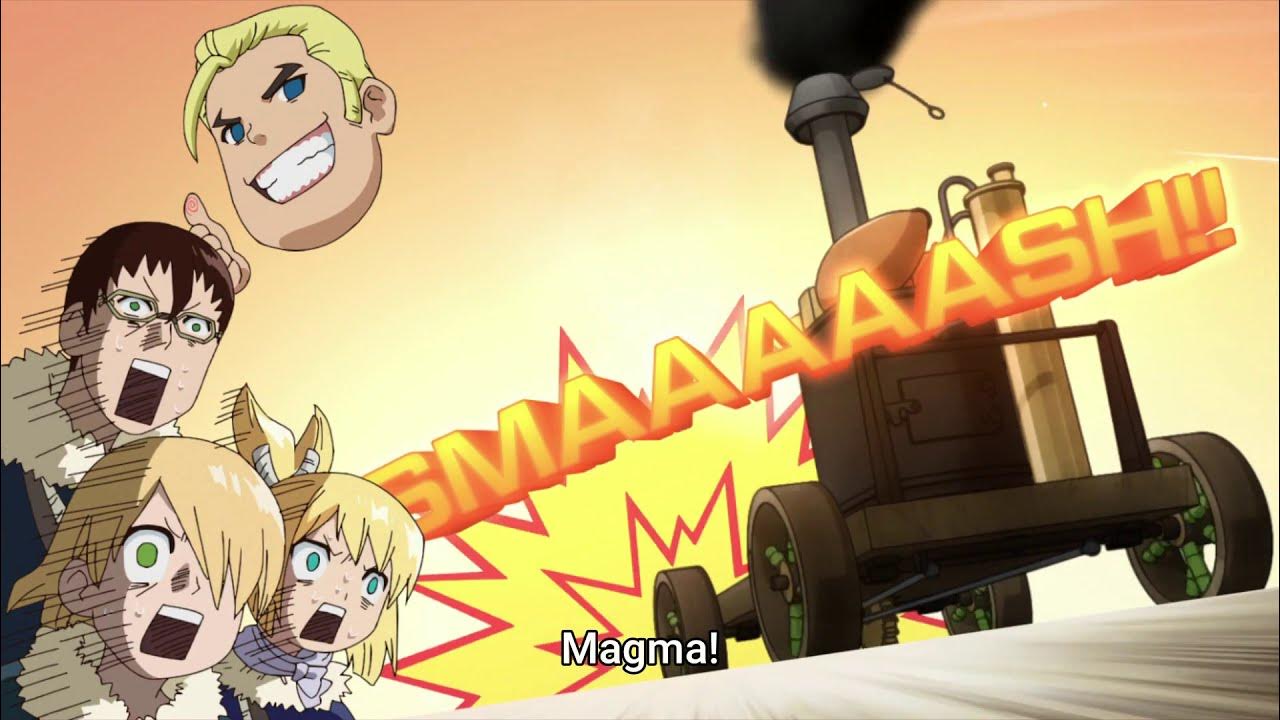 Магма стоун. Доктор стоун горилла. доктор стоун танк. magma dr stone. доктор стоун магма и сенку.