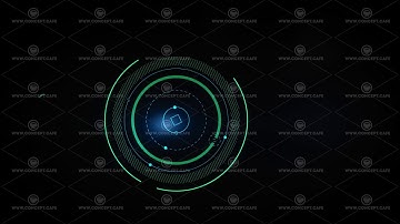 An array of infographics in augmented reality, animation with alpha channel.