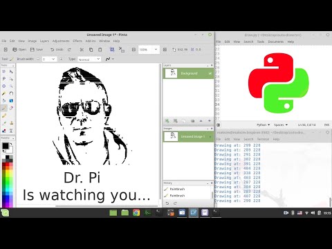 I Draw Dr. Pi Like A Printer with PyAutoGUI feat. Hans Zimmer | Drawing automation with Python