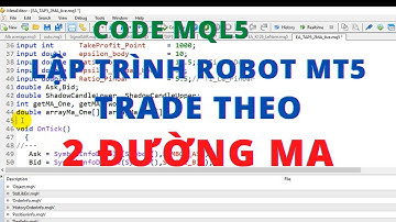 Tập 5 Code MQL5 - Học Lập trình Robot Forex MT5 trade theo 2 đường MA
