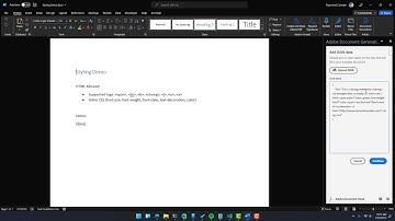 Adobe Document Generation API: Dynamic Styling