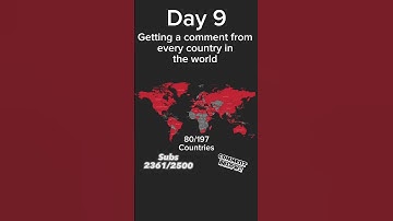 Day 9 of getting a comment from every country in the world