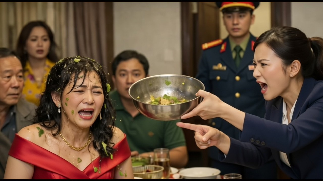 Bát Canh Nóng Tạt Thẳng Vào mặt Vợ Giữa Tiệc Thọ Và Màn Xử Lý Chấn Động Của Vị Trung Tá Bảo Vệ Vợ
