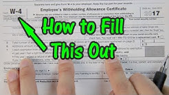 How to Fill Out Your W4 Tax Form 