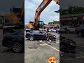 Destroy BMW😎with big Excavator#destroyed#cars