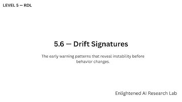 Level 5 — RDL | 5.6 The Early Warning Patterns That Reveal Instability Before Behavior Changes