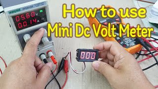 How to use a Mini DC Volt Meter