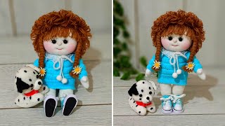 картинка: Отличная, очень красивая и легкая кукла-носок🤗 Уверена, после этой идеи каждый сделает ее сам.