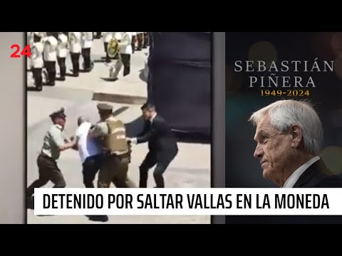 Hombre fue detenido por saltar vallas en La Moneda | 24 Horas TVN Chile