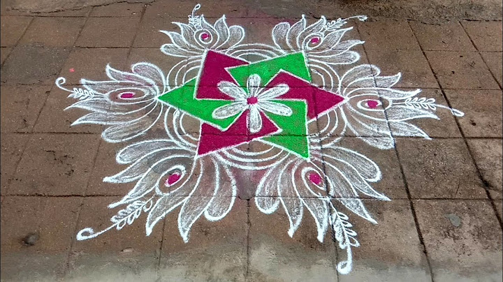Diwali 2024 latest 3 easy big rangoli designs//Deepavali lotus rangoli//Diwali muggulu//Latha kolam