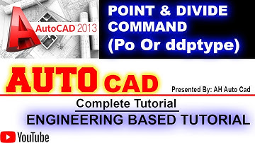 Point and divide Command Po Or ddptype [Auto Cad Complete  tutorial]