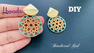 Beading inside a hoop || lbeads.com Tutorial || beading on a ring