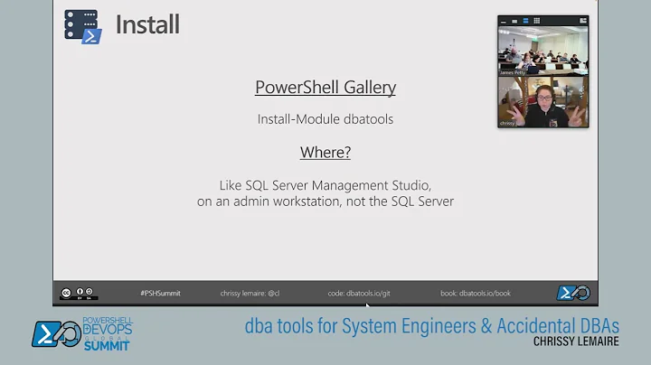 dbatools for Systems Engineers and Accidental DBAs by Chrissy LeMaire