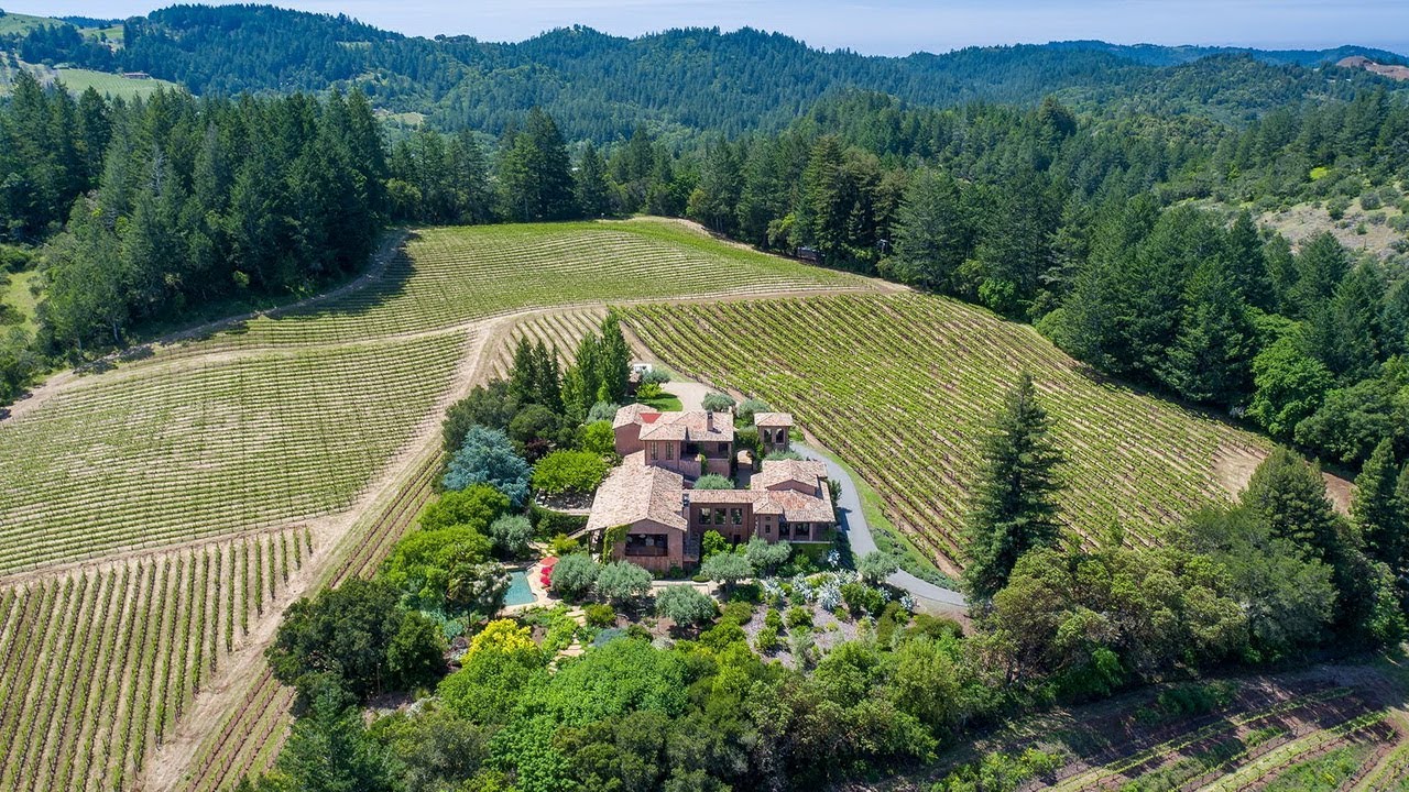 Stunning Hilltop Tuscan Villa Is One of Napa Valley's Most Prized