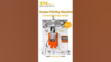 ✨DEMA Machine semi automatic screen printing machine for frosted oval glass bottle  #factory
