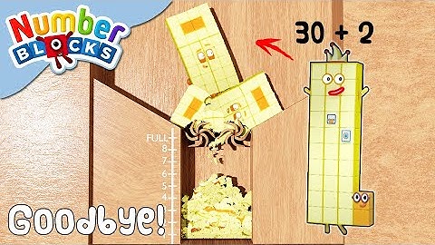 NUMBERBLOCKS | Oh No! Bad Day for 32! | Shredding Simulation