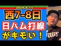 【西武ライオンズ】結論：日ハム打線がキモくてキモい【2024/8/11/西7-8日】