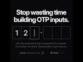 Announcing input-otp for #angular Website: ngxpert.github.io/input-otp/home