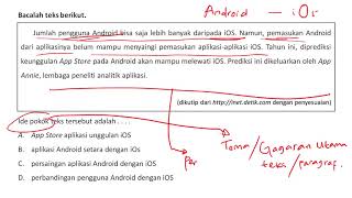 PEMBAHASAN SOAL UNBK BAHASA INDONESIA 14 : MENCARI IDE POKOK TEKS BACAAN