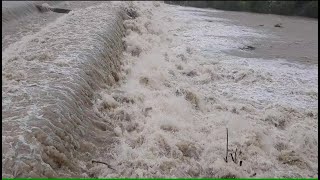 Дождь на целый день, река Каратал поднялась в городе Талдыкорган